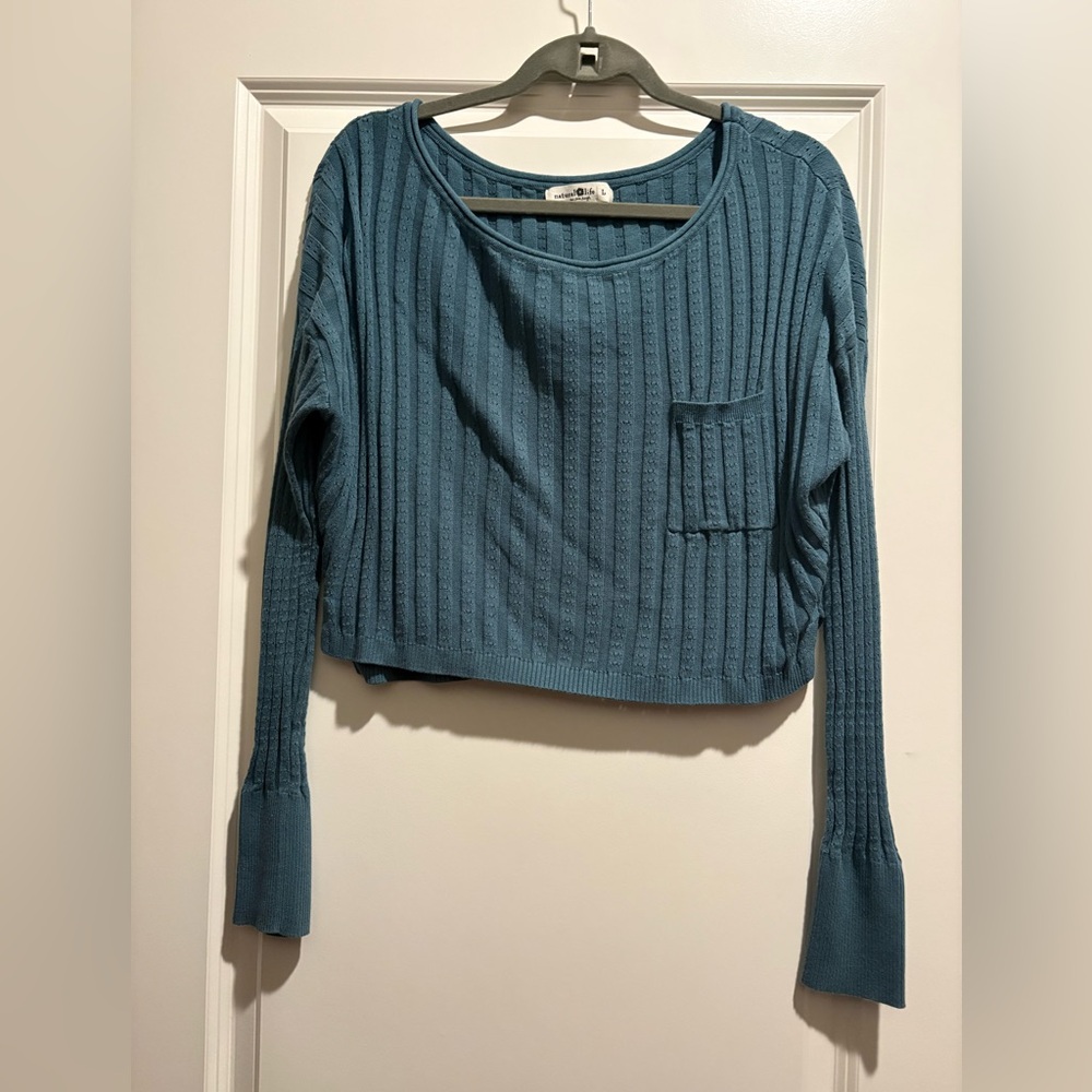 Natural Life Teal Patti Layering Sweater